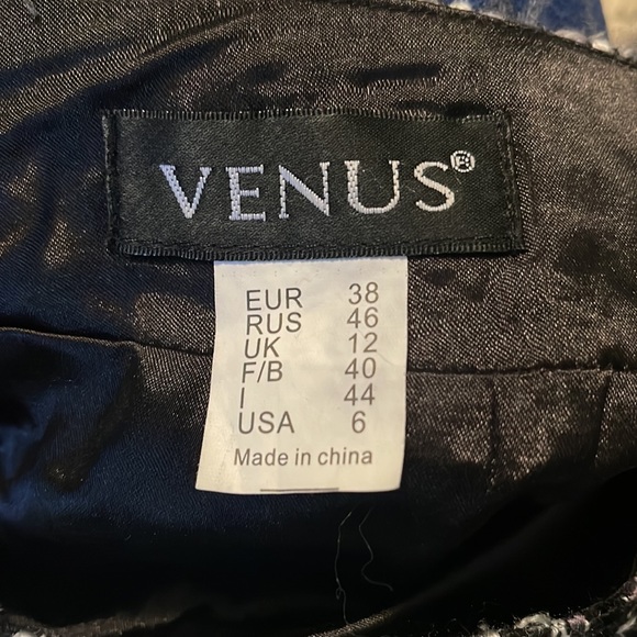 Venus Tweed plaid mini skirt in black and white - Picture 6 of 7